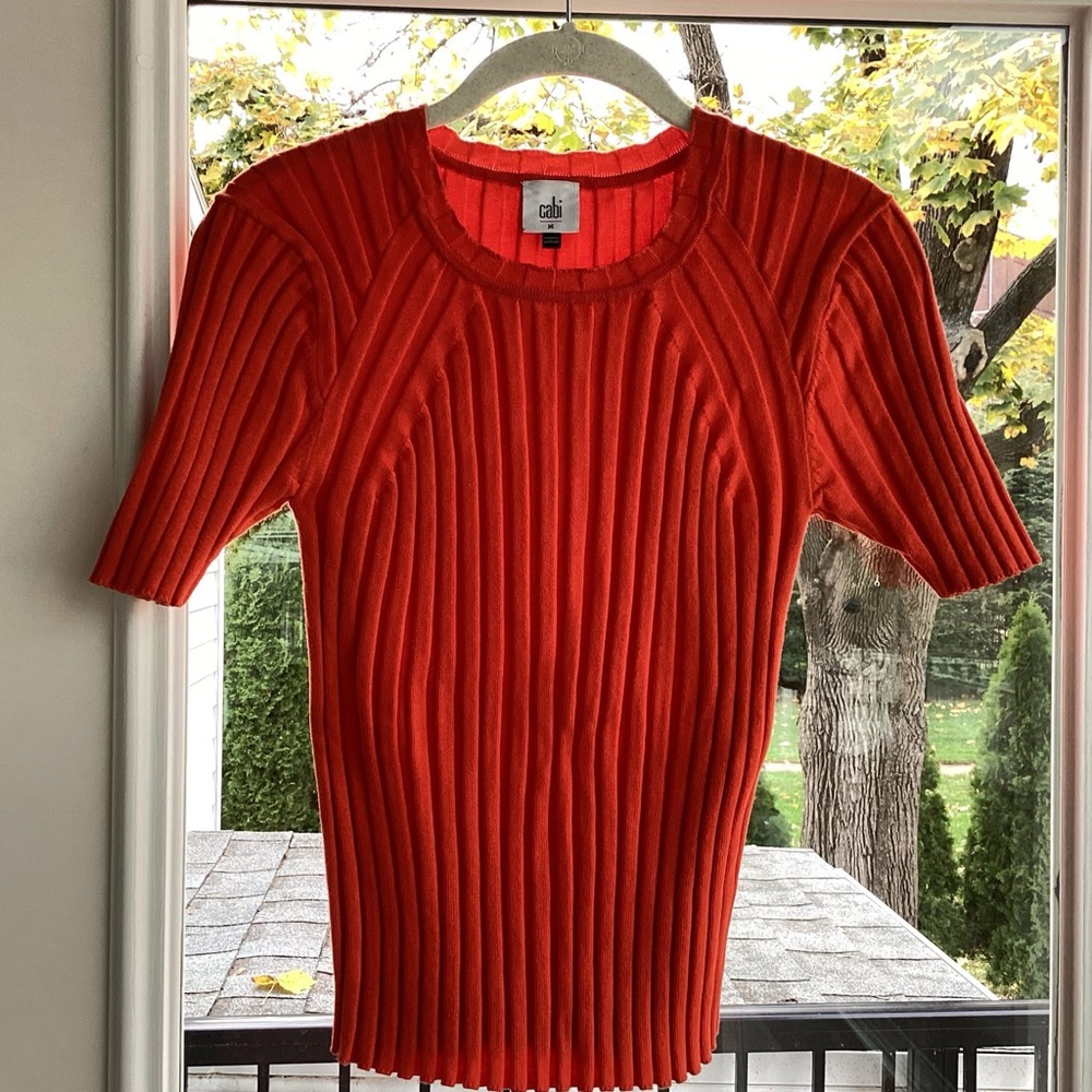 6241 Cabi Perky Ribbed Short Sleeve Top